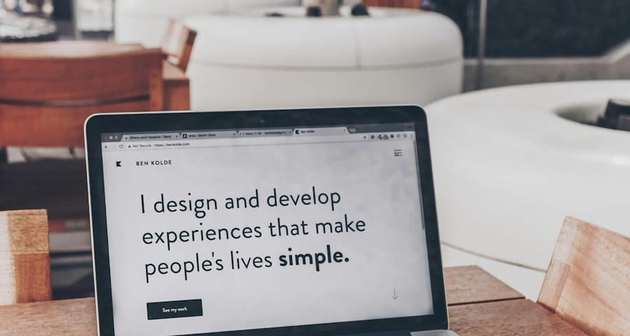 Website design on a laptop and phone