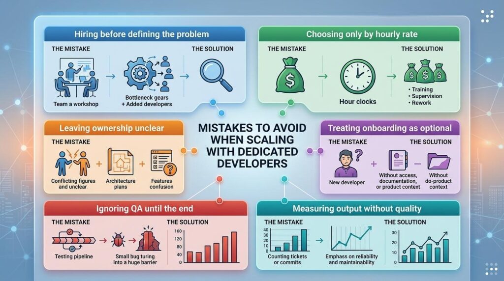Mistakes to avoid when scaling with dedicated developers